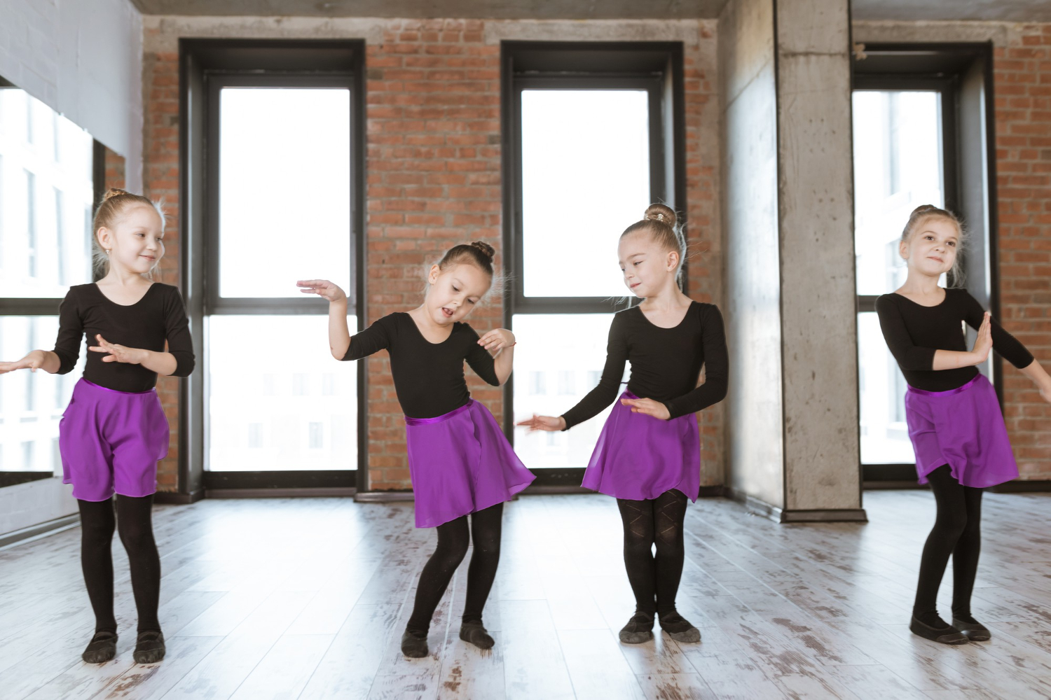 children with dance lessons